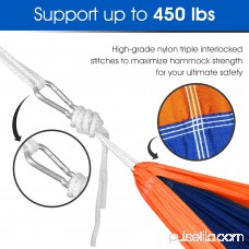 Yes4All Lightweight Double Camping Hammock with Carry Bag (Blue/Orange) 566638812